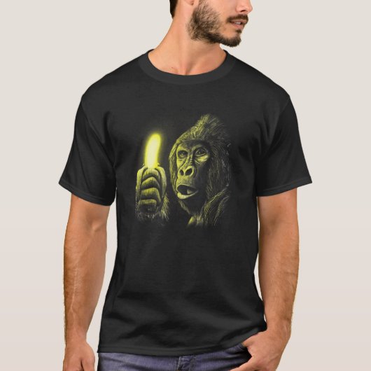 Gorilla Carried Banana Funny Monkey Kostüm Wild T-Shirt (Vorderseite)