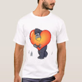 Gorilla Carrying a Giant Heart T-Shirt (Vorderseite)