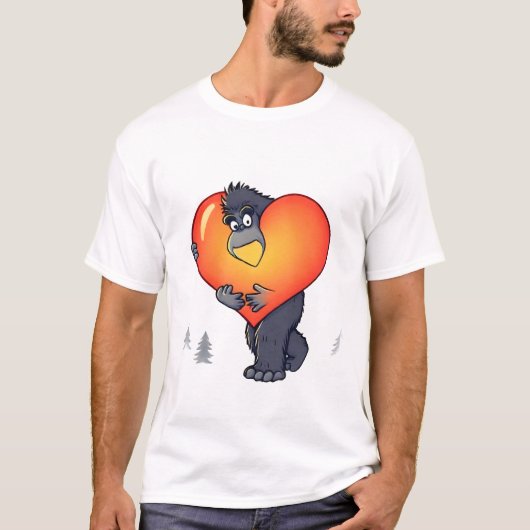 Gorilla Carrying a Giant Heart T-Shirt (Vorderseite)