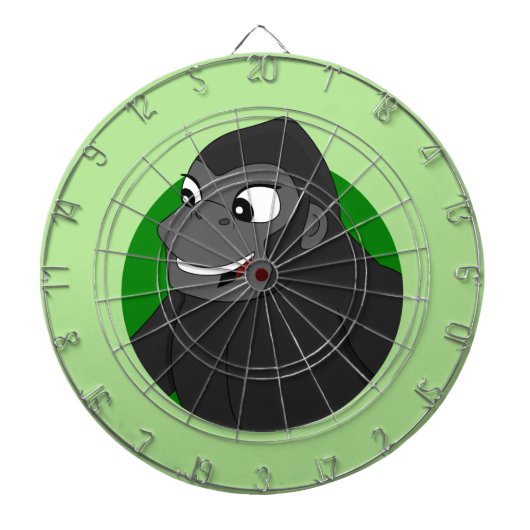 Gorilla Cartoon Dartboard mit Dartboard Dartscheibe (vorne)
