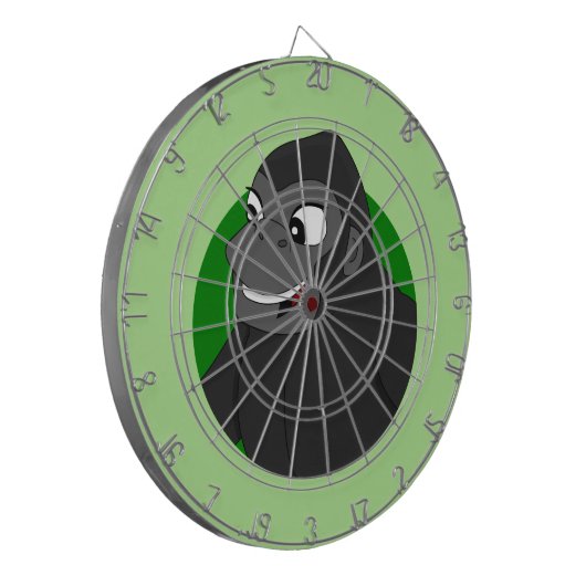 Gorilla Cartoon Dartboard With Darts Dartscheibe (Vorderseite Links)