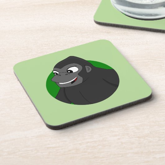 Gorilla Cartoon Drink Untersetzer (Linke Seite)