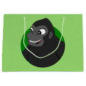 Gorilla Cartoon großes Geschenktüte (Vorderseite)
