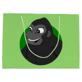 Gorilla Cartoon großes Geschenktüte (Rückseite)