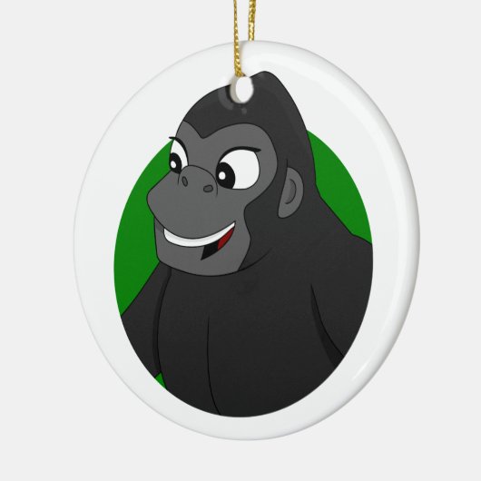 Gorilla Cartoon Keramik Ornament (Links)