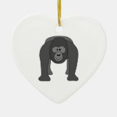 Gorilla-Cartoon Keramik Ornament (Vorne)