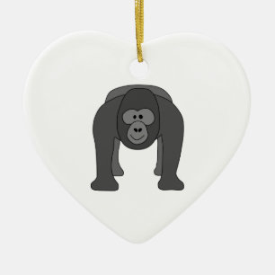 Gorilla-Cartoon Keramik Ornament