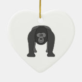 Gorilla-Cartoon Keramik Ornament (Hinten)