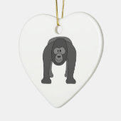 Gorilla-Cartoon Keramik Ornament (Links)