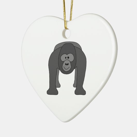 Gorilla-Cartoon Keramik Ornament (Links)