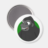Gorilla Cartoon Magnet (Vorderseite/Rückseite)
