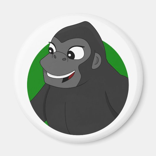 Gorilla Cartoon Magnet (Vorne)