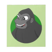 Gorilla Cartoon Notepad Notizblock (Vorderseite)