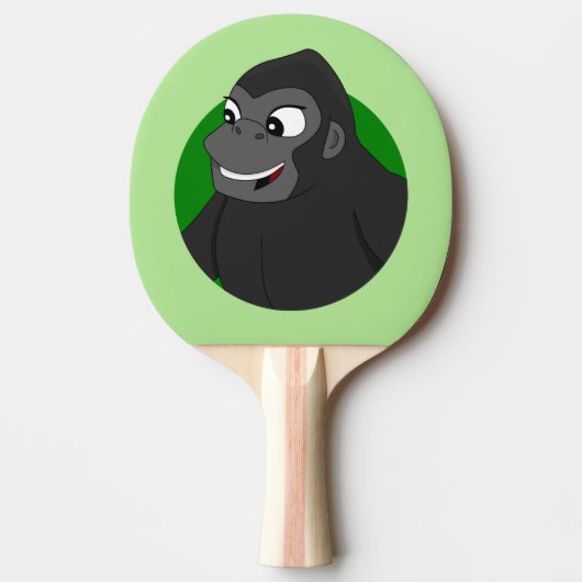 Gorilla Cartoon Ping-Pong Paddle Tischtennis Schläger (Vorderseite)