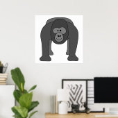 Gorilla Cartoon Poster (Heimbüro)