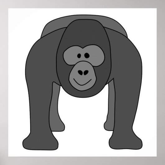 Gorilla Cartoon Poster (Vorne)