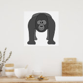 Gorilla Cartoon Poster (Küche)
