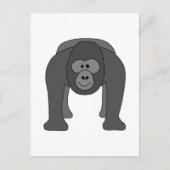 Gorilla Cartoon Postkarte (Vorderseite)