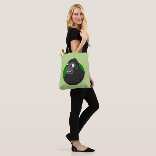 Gorilla Cartoon Tote Bag Tasche (Am Model)