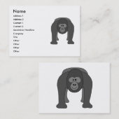 Gorilla-Cartoon Visitenkarte (Vorne/Hinten)