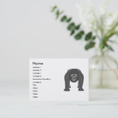 Gorilla-Cartoon Visitenkarte (Stehend Vorderseite)