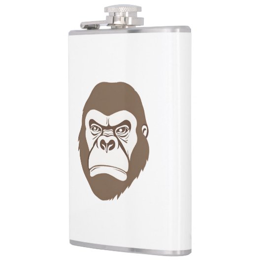 Gorilla Cartoon Zeichnend Flachmann (Links)