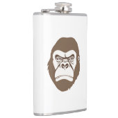 Gorilla Cartoon Zeichnend Flachmann (Rechts)