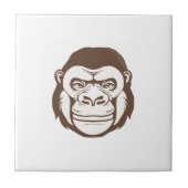Gorilla Cartoon Zeichnend Fliese (Vorderseite)