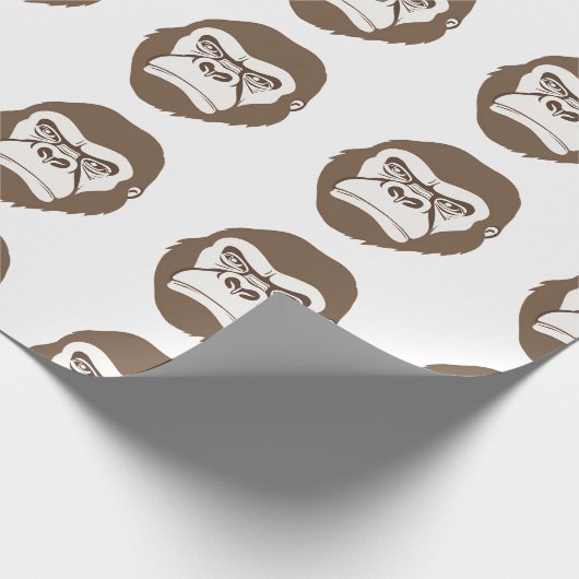 Gorilla Cartoon Zeichnend Geschenkpapier (Ecke)