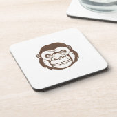 Gorilla Cartoon Zeichnend Getränkeuntersetzer (Linke Seite)