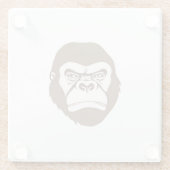 Gorilla Cartoon Zeichnend Glasuntersetzer (Rückseite)