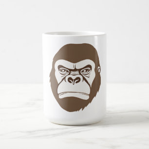 Gorilla Cartoon Zeichnend Kaffeetasse