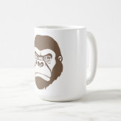 Gorilla Cartoon Zeichnend Kaffeetasse (VorderseiteRechts)