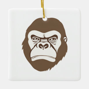 Gorilla Cartoon Zeichnend Keramikornament