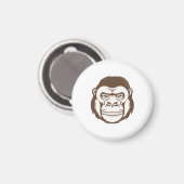 Gorilla Cartoon Zeichnend Magnet (Vorderseite/Rückseite)