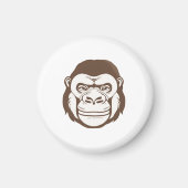 Gorilla Cartoon Zeichnend Magnet (Vorne)