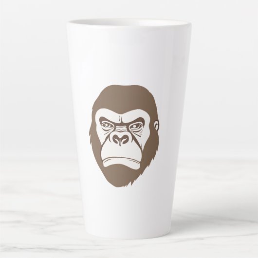 Gorilla Cartoon Zeichnend Milchtasse (Vorderseite)