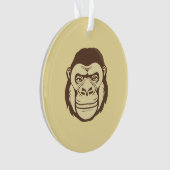 Gorilla Cartoon Zeichnend Ornament (Vorderseite)