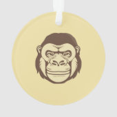 Gorilla Cartoon Zeichnend Ornament (Rückseite)