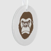 Gorilla Cartoon Zeichnend Ornament (Vorderseite)