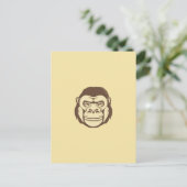 Gorilla Cartoon Zeichnend Postkarte (Stehend Vorderseite)