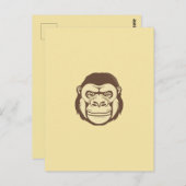 Gorilla Cartoon Zeichnend Postkarte (Vorne/Hinten)