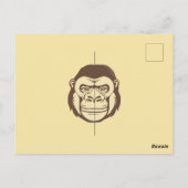 Gorilla Cartoon Zeichnend Postkarte (Rückseite)