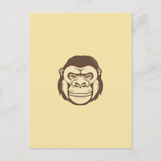Gorilla Cartoon Zeichnend Postkarte (Vorderseite)