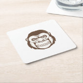 Gorilla Cartoon Zeichnend Rechteckiger Pappuntersetzer (angewinkelt)