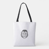 Gorilla Cartoon Zeichnend Tasche (Rückseite)