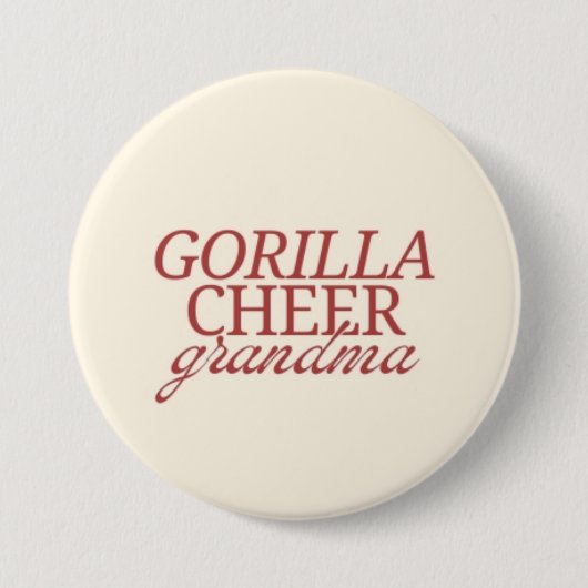 Gorilla Cheer Grandma Button (Vorderseite)