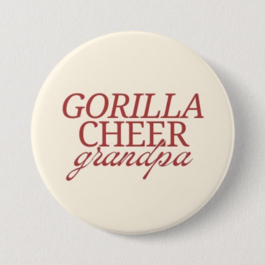 Gorilla Cheer Grandpa Button (Vorderseite)