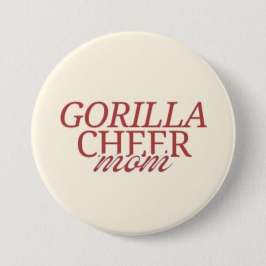 Gorilla Cheer Mom Button (Vorderseite)