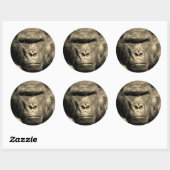 Gorilla Classic Round Sticker (Blatt)